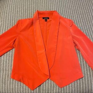 Coral open front blazer